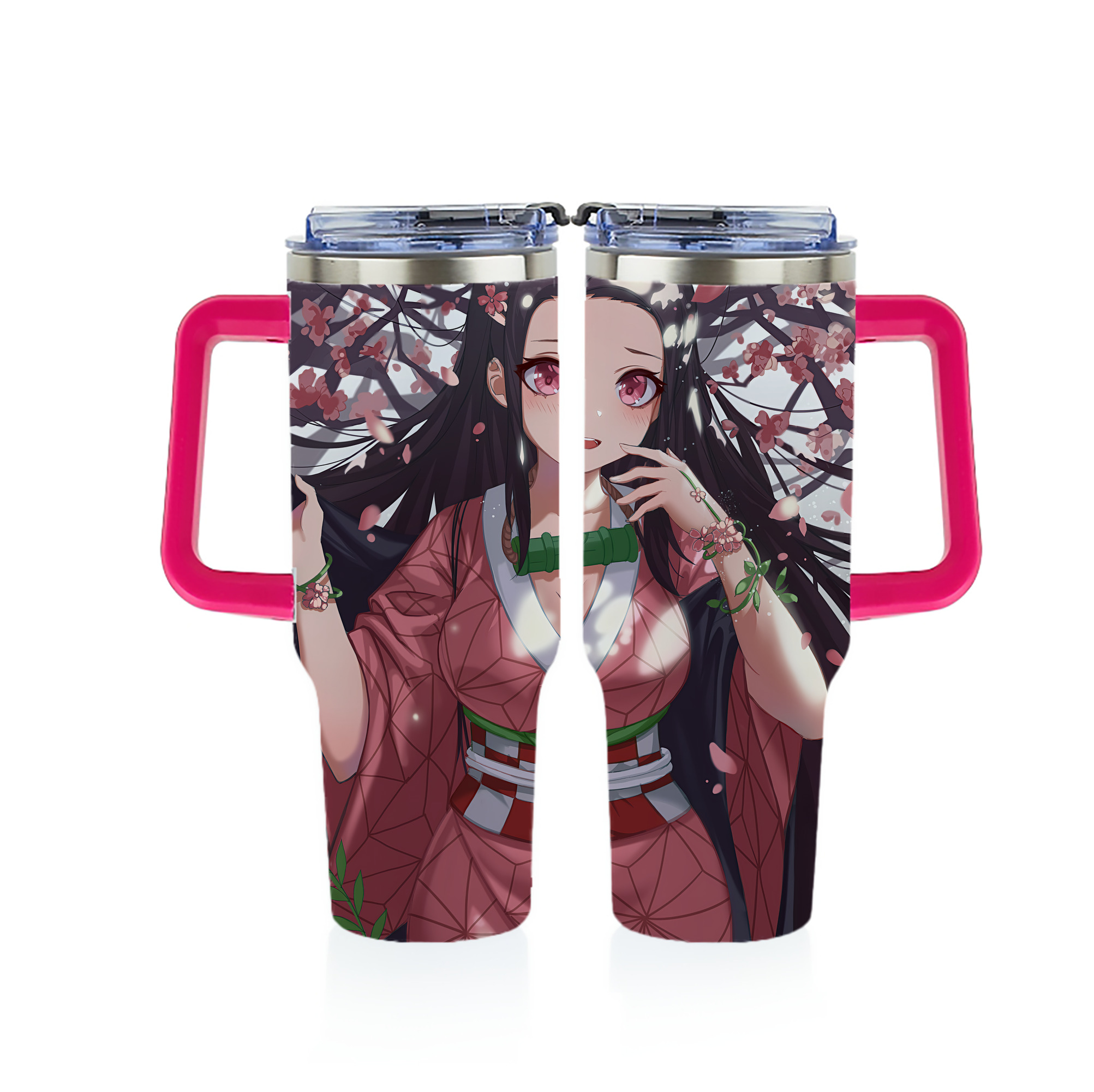 （画像用） 鬼滅の刃（きめつのやいば）竈門 禰󠄀豆子／かまど ねずこ Kamado Nezuko 1200ｍLフルプリント車用タンブラー